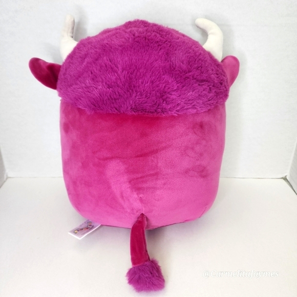 DAVE 🦬 Magenta Bison Cow 12" Original Squishmallow by Kelly Toy ☆ NWT ☆ - Picture 5 of 8